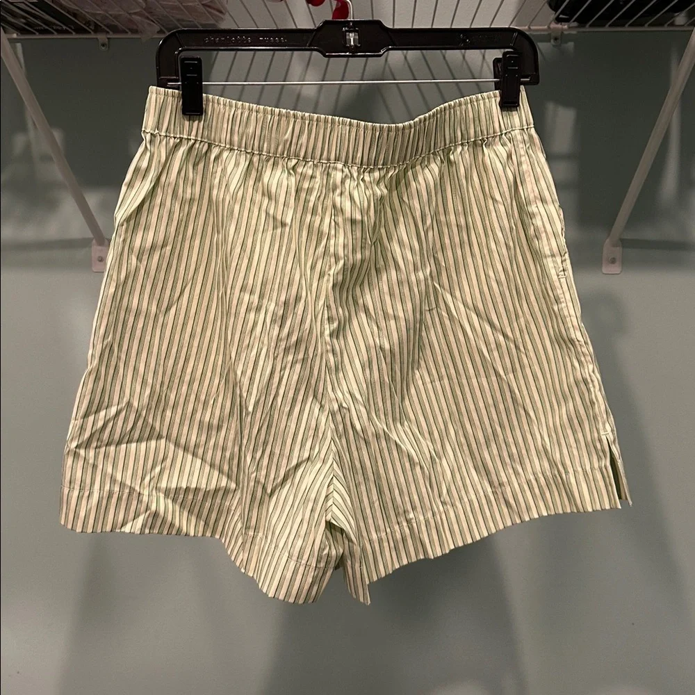 Topshop Green and White Striped boxer Shorts